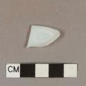 Milk white bottle glass fragment