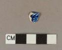 Molded blue hand painted pearlware body sherd