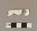 Molded pearlware body sherds; two sherds crossmend