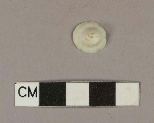 Undecorated pearlware vessel foot sherd