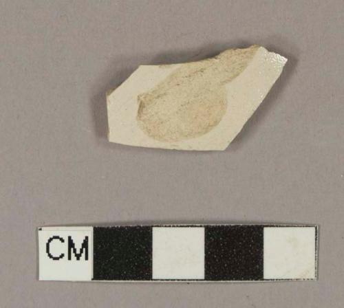 Undecorated white salt glaze stoneware body sherd