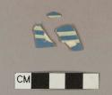 Blue annular banded pearlware body sherds; three sherds crossmend