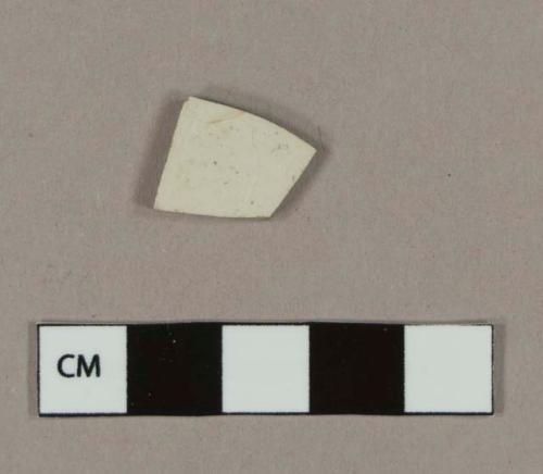 Undecorated white salt glaze stoneware body sherd