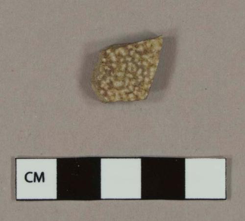 Brown slipped salt glaze stoneware body sherd