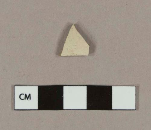 Undecorated white salt glaze stoneware body sherd