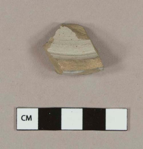 Gray salt glaze stoneware base sherd