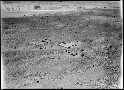 Awatovi aerial photo, Peabody camp