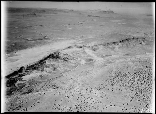 Awatovi aerial photo, Tallahogan Canyon and Awatovi site