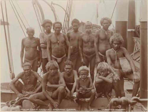 Group of men and boys on a boat