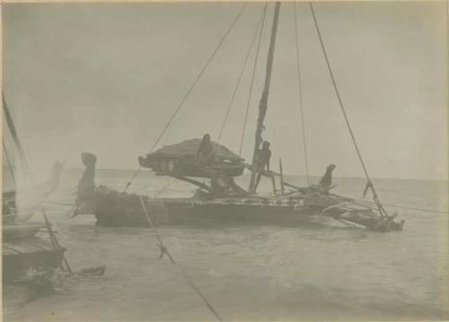 Two men on boat