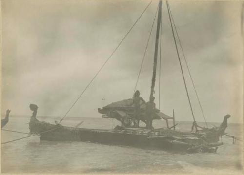 Two men on boat