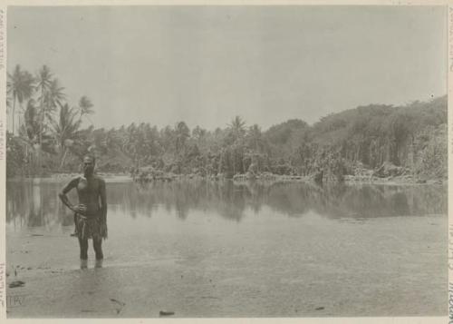 Man standing in water