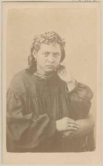 Studio portrait of young woman