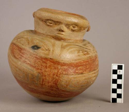 Pottery effigy jar