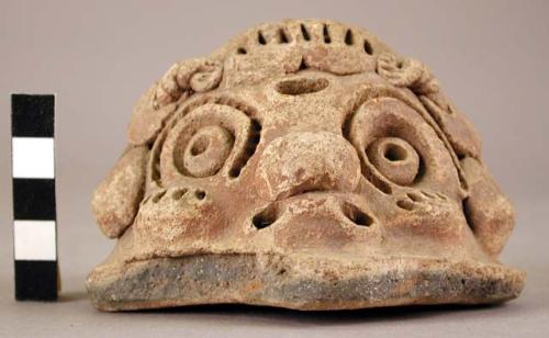Pottery animal head - fragment of effigy vessel