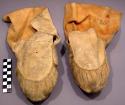 Pair of unfinished caribou moccasins