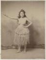 Studio portrait of hula dancer