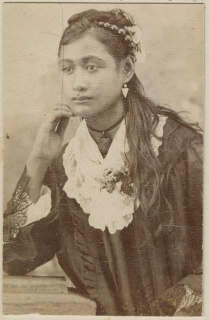 Studio portrait of woman