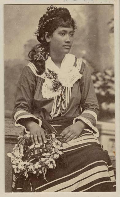 Studio portrait of woman