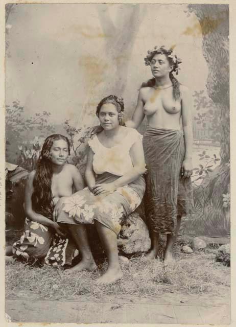 Studio portrait of women