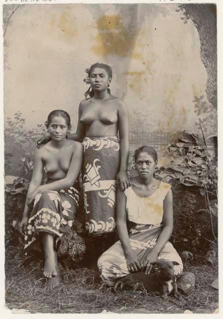 Studio portrait of women