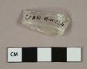 Colorless glass vessel base fragment, likely tumbler