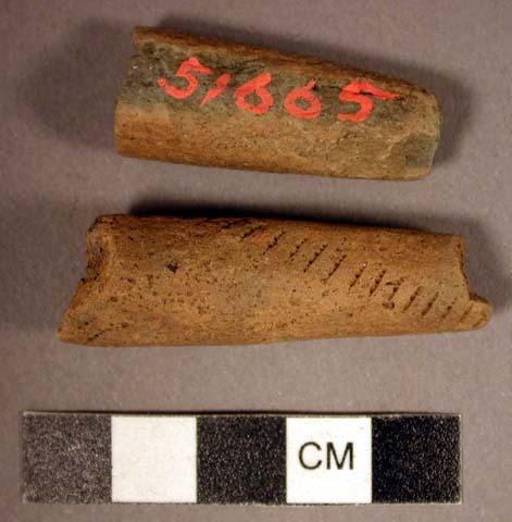 Pipe stems of terracotta, broken