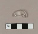 Molded colorless glass fragment