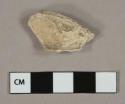 White undecorated kaolin pipe bowl fragment