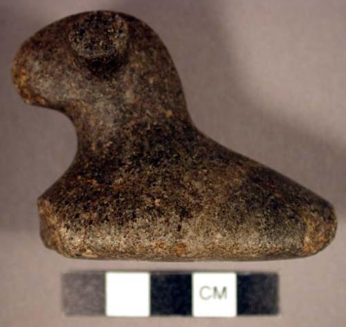 Ground stone effigy, zoomorphic