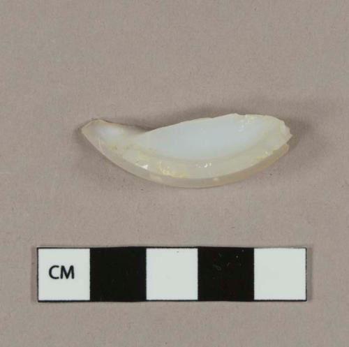 Milk white bottle glass base fragment