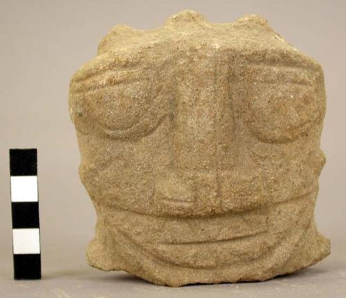 Head of stone figure