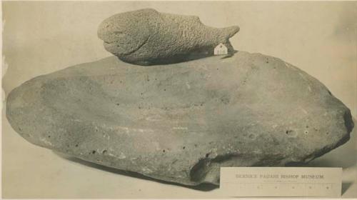 Stone fish figure