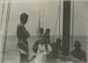 Pearl divers on boat
