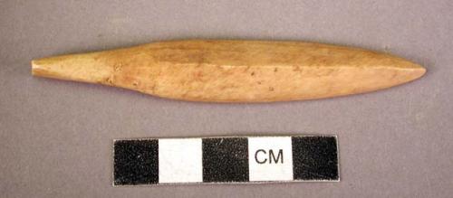 Bone arrowhead - barbless, with roughly triangular cross-section