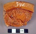 Glazed tile fragment