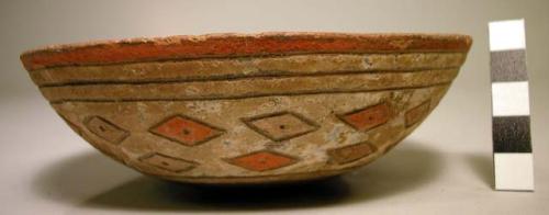 Incised hemispherical bowl