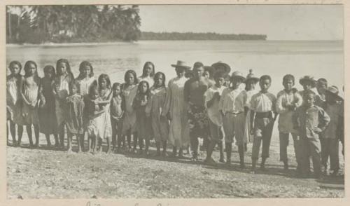 Children on shoreline