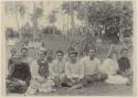 Group sitting on ground