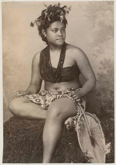 Studio portrait of young woman