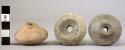 3 pottery spindle whorls