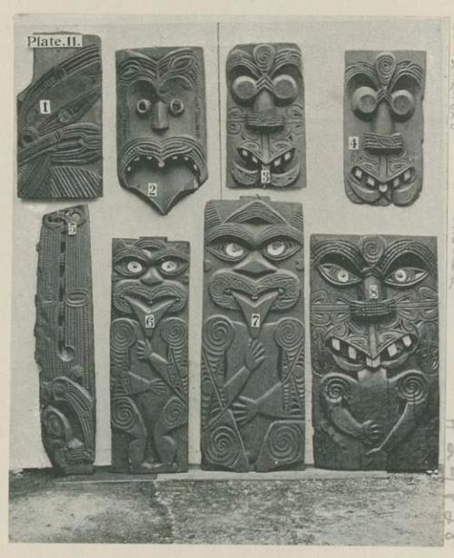 Carved wooden wall hangings