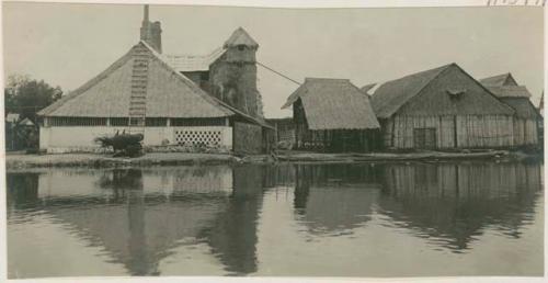 Buildings on shoreline