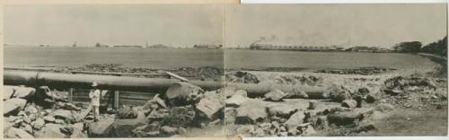 New land along Malecon drive made by dredging