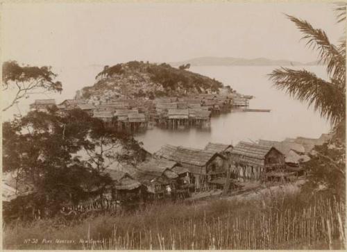 Cove with houses on stilts