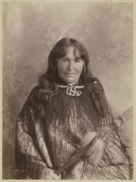 Studio portrait of woman