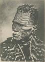 Tawaiho, the Maori king of New Zealand, head-and-shoulders portrait, facing slightly left
