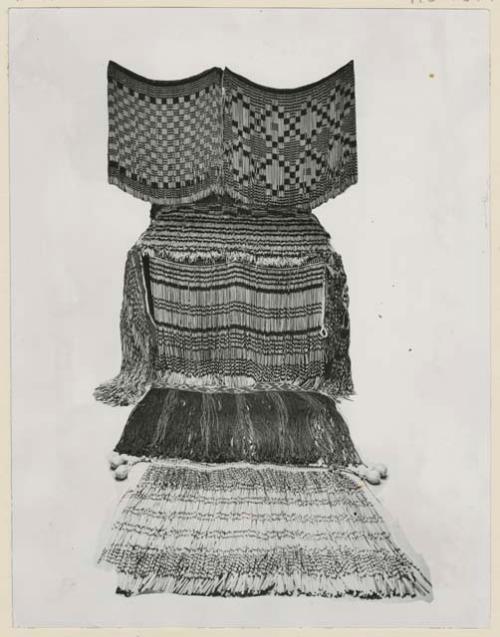 Various Maori skirts for women made of flax and flax fiber