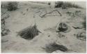 Play hogans and corrals on sand dune constructed by Navajo children