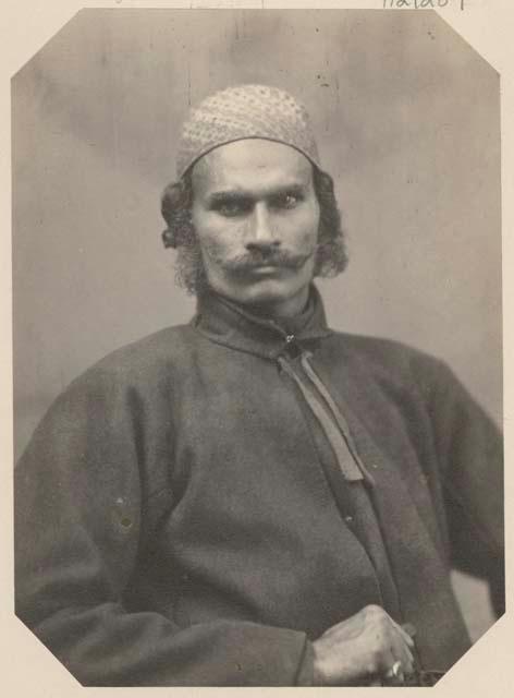 Studio portrait of Parsi man